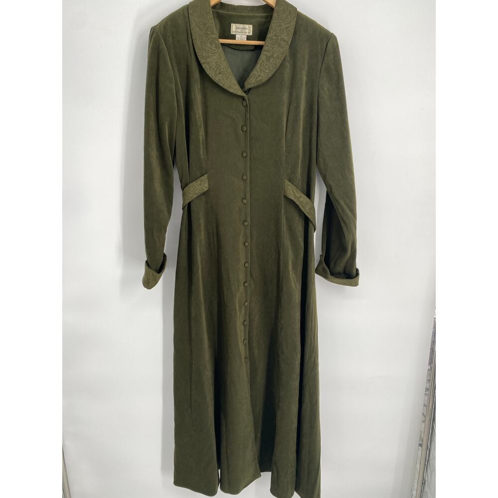 D.W. Studio David Warren NY Green Long Velveteen Dress Witchicore Goth Vampire